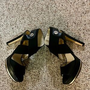 Michael Kors Meadow Platform Heels – Black, Size 6